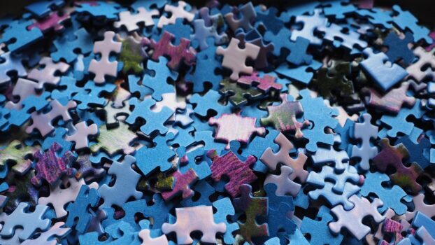 puzzle pieces, puzzle, game, put together, share, patience, placement game, pastime, boredom, toy, blue, puzzle pieces, puzzle pieces, puzzle, puzzle, puzzle, puzzle, puzzle